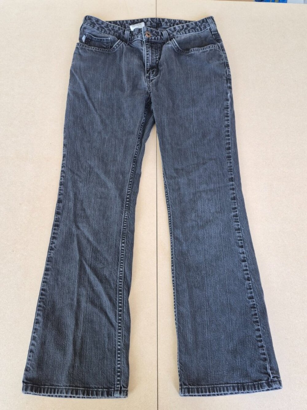 Carhartt Womens Jeans 10x30 Black Faded Denim Bootcut Stretch Y004 Workwear